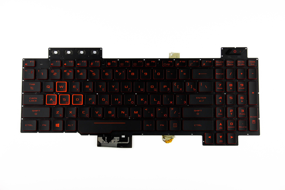 Клавиатура для Asus FX505DV FX505GD Red WASD Уценка p/n: 90NR00S1-R31RU0 V170762ES1 OKN1-5J1RU21  #1