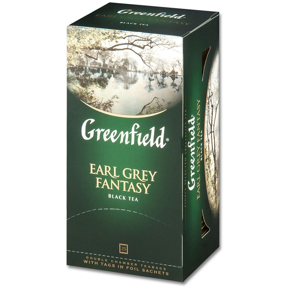 Чай Greenfield Earl Grey, черный с бергамотом, 100п /2г