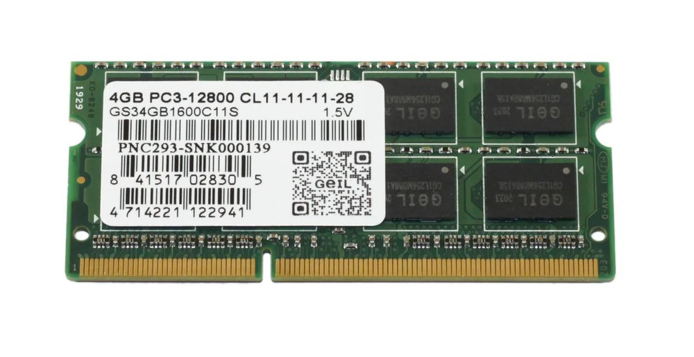 GeIL Оперативная память 4 ГБ DDR3 1600 МГц CL11 (GS34GB1600C11S) 1x4 ГБ (GS34GB1600C11S)  #1