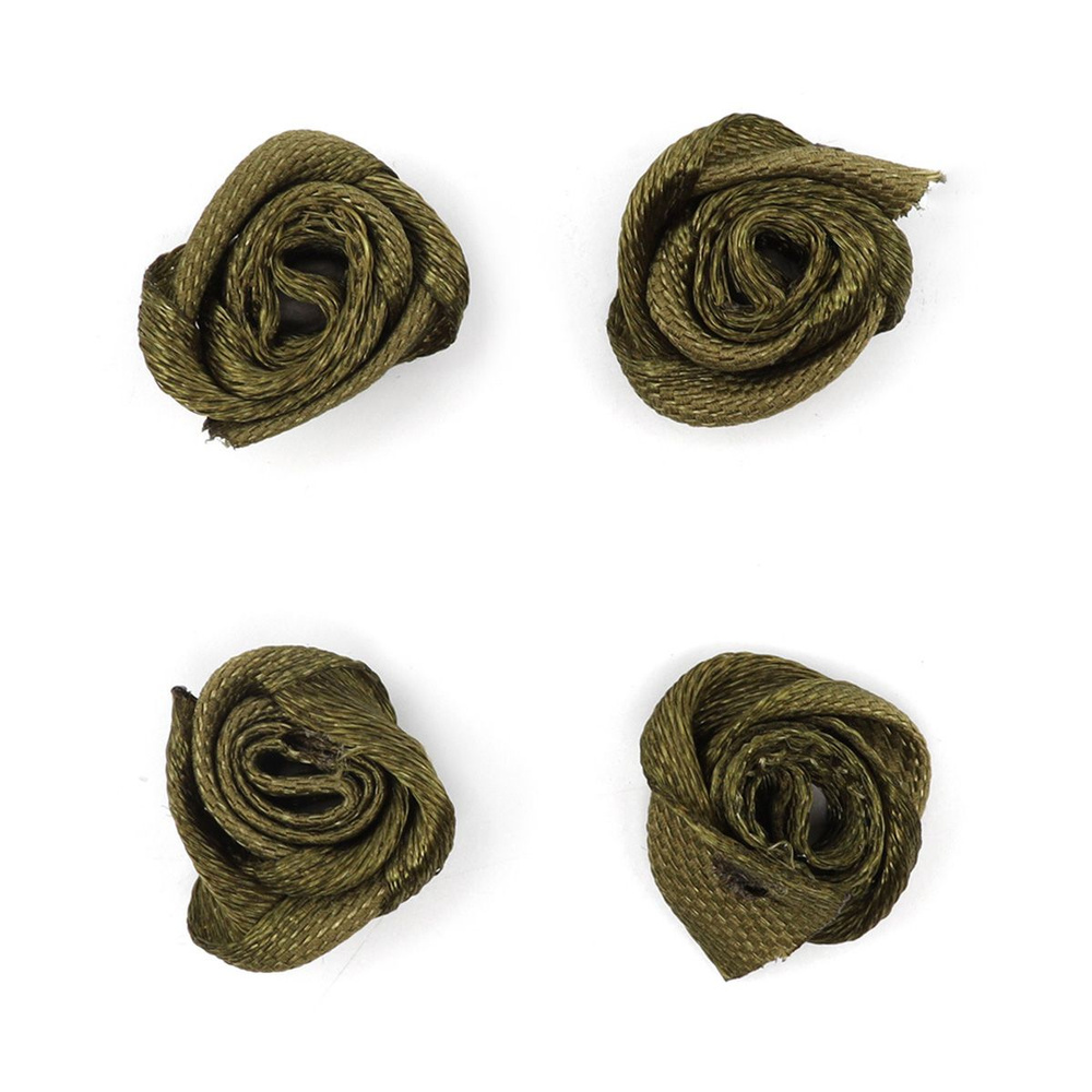 Цветы пришивные атласные Айрис Роза, d 1.5 см, 4 шт/упак #1