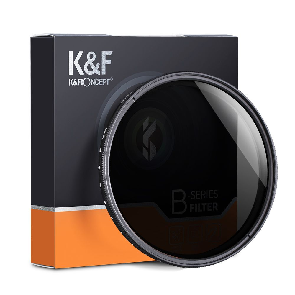 Нейтральный фильтр K&F Concept Variable vND с переменной плотностью ND2-ND400 43mm Slim B series  #1