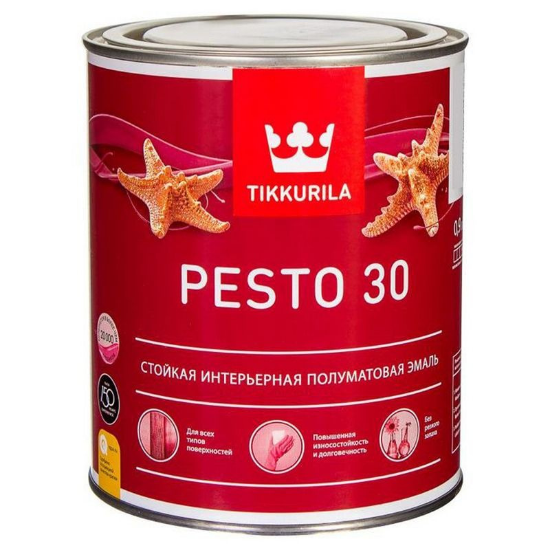 Tikkurila Euro Pesto 30 / Тиккурила Песто 30 эмаль для радиаторов мебели, алкидная для внутренних работ #1