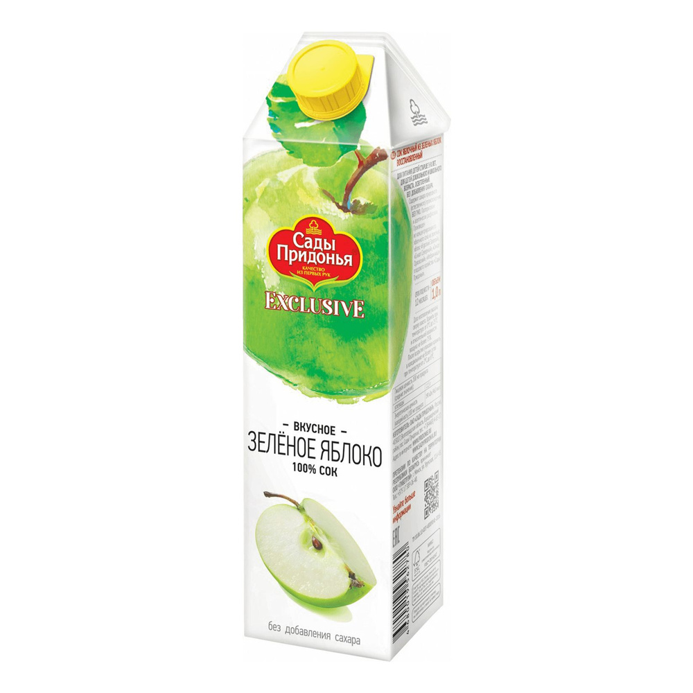 Сок из зеленых яблок 1 литр EXCLUSIVE "Сады Придонья", 1 шт #1