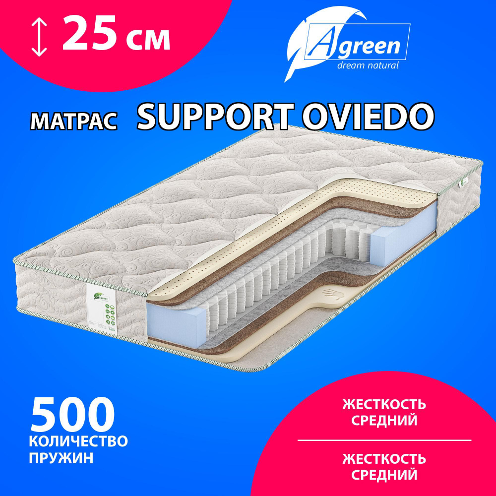 Матрас Agreen Support Oviedo, Независимые пружины, 180х190 см #1