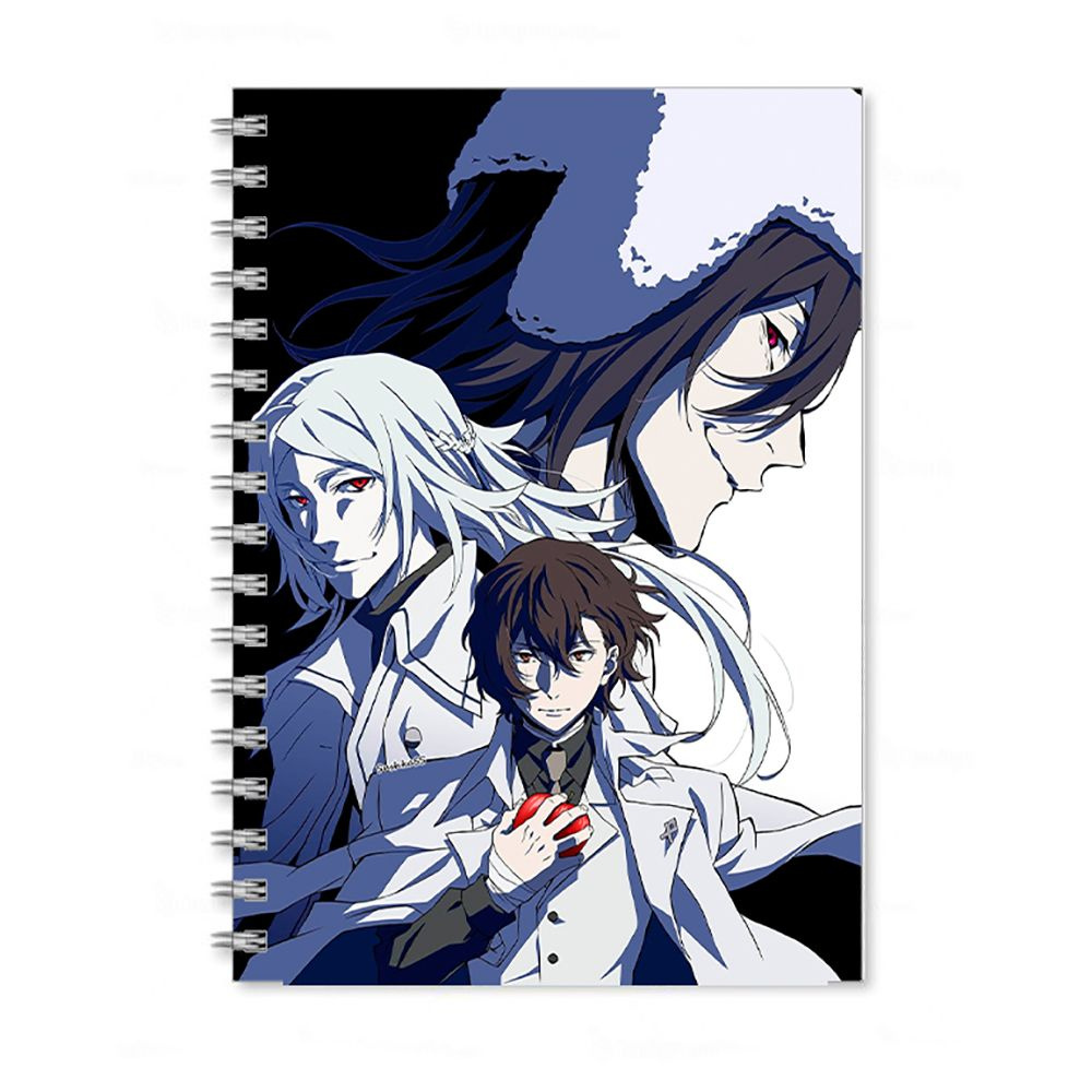 Скетчбук по аниме Проза бродячих псов (Bungou Stray Dogs, Бродячие псы, Дазай, Чуя) А5 40 листов  #1