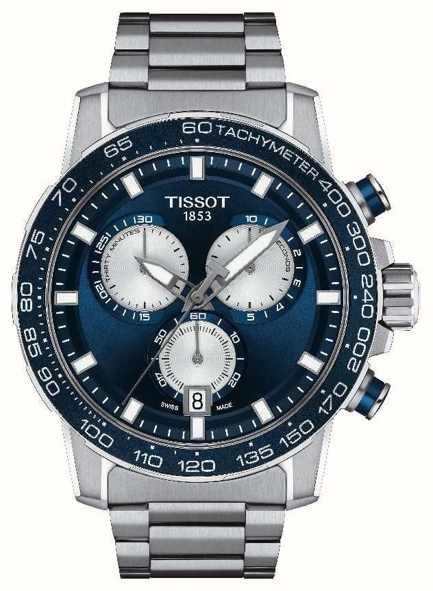 Швейцарские кварцевые часы Tissot Supersport Chrono T125.617.11.041.00 на стальном браслете, с водозащитой #1