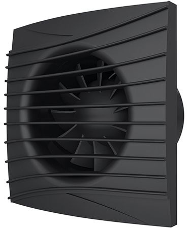 Вентилятор накладной D125 с обратным клапаном цвет черный  #1
