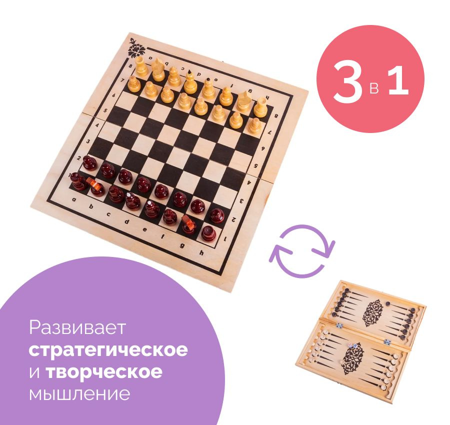 Шахматы, шашки, нарды (3в1) #1