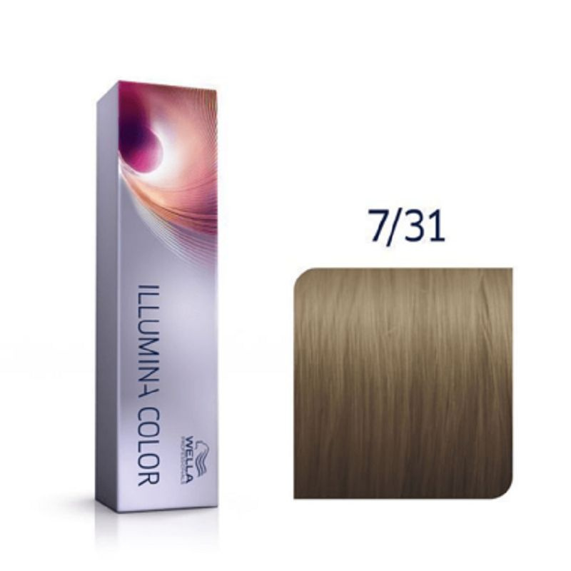 Wella Professionals Illumina Color Профессиональная стойкая крем-краска для волос 7/31 блонд золотисто #1
