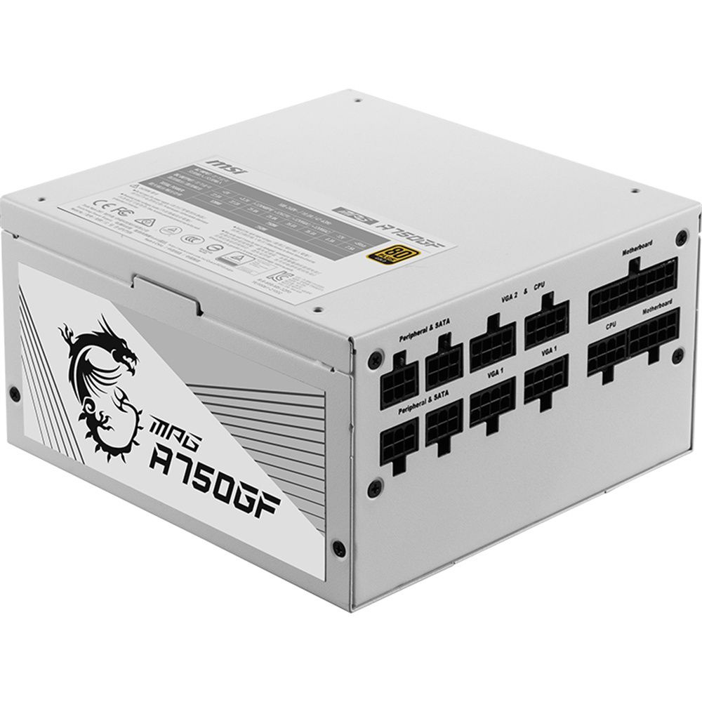 Блок питания компьютера MSI B/MSI-WHT, 750 Вт (MPG A750GF WHITE ...