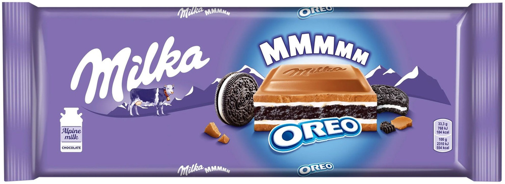 Шоколадная плитка Milka Oreo / Милка Орео 300 г. (Германия) #1