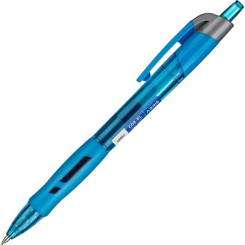 Комплект 6 шт, Ручка гелевая автоматическая Deli Arris диаметр шарика 0,5мм рез манж синяя, 1407975  #1