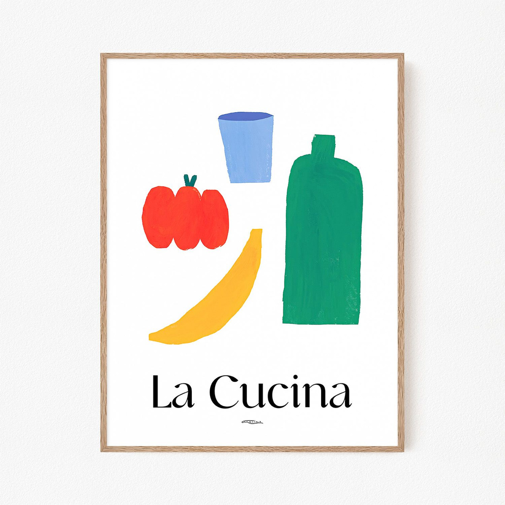 Постер для интерьера "La Cucina" / Декор для кухни, 30х40 см #1