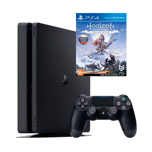 Игровая приставка Sony PlayStation 4 Slim 500GB + игра Horizon Zero Dawn Complete Edition  #1