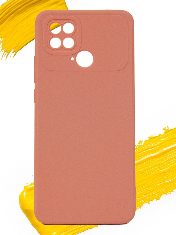 Чехол для Xiaomi Poco C40 / чехол на поко с40 с защитой камеры пудровый  #1