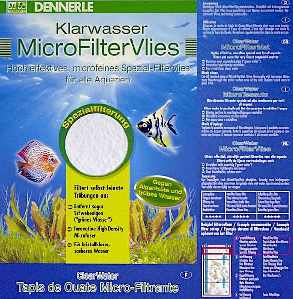 Наполнитель тонкой фильтрации DENNERLE ClearWater MicroFilterVlies размер 75 x 25 см  #1