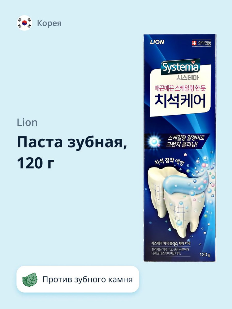 LION SYSTEMA Зубная паста Защита от образования зубного камня 120 г  #1