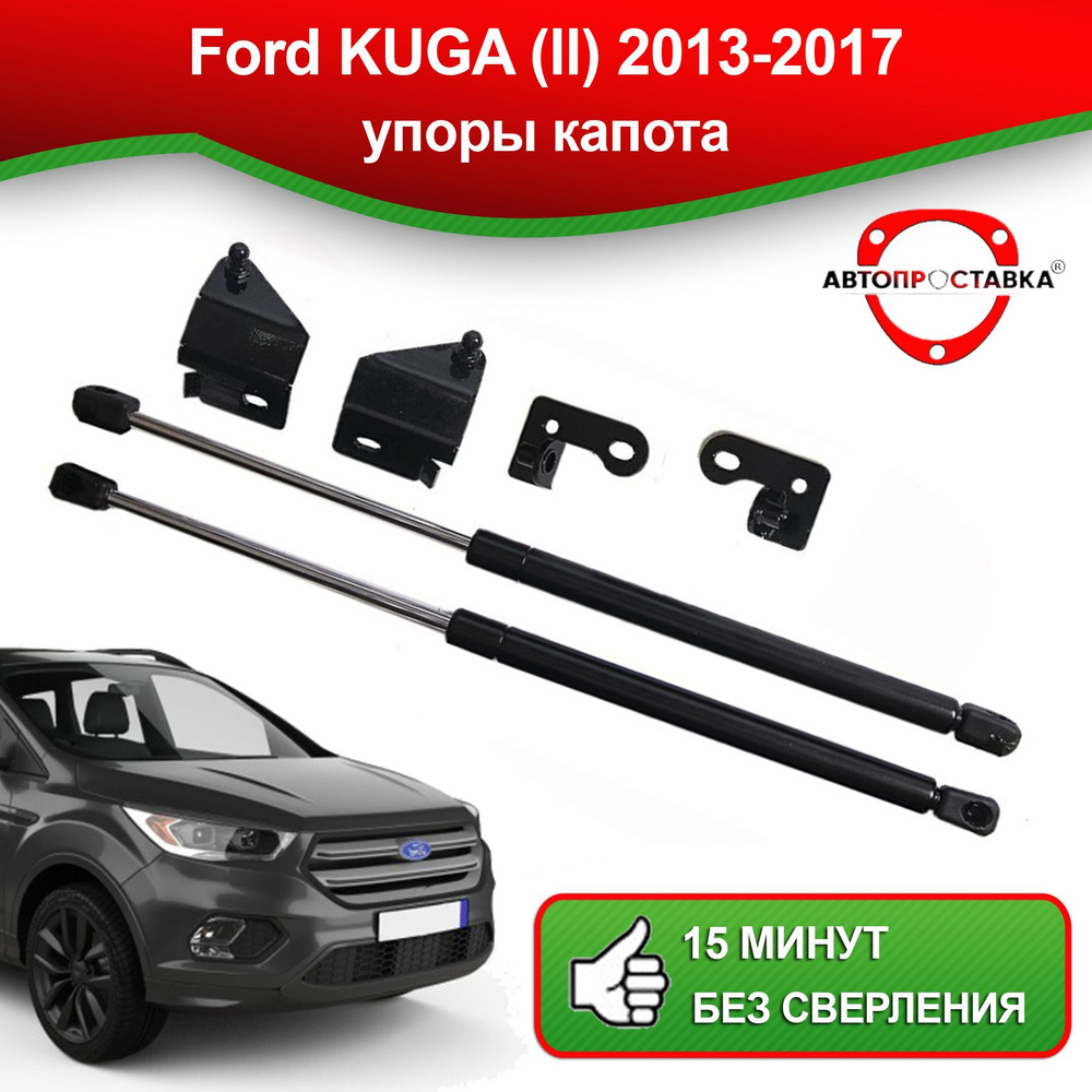 Упоры капота для Ford KUGA (2) 2013-2017 / Газовые амортизаторы капота Форд куга 2  #1
