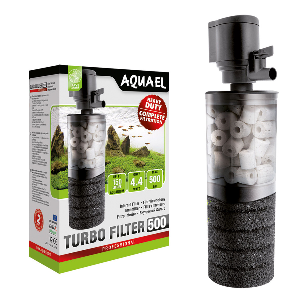 Внутренний фильтр Aquael TURBO filter 500 для аквариума до 150л #1