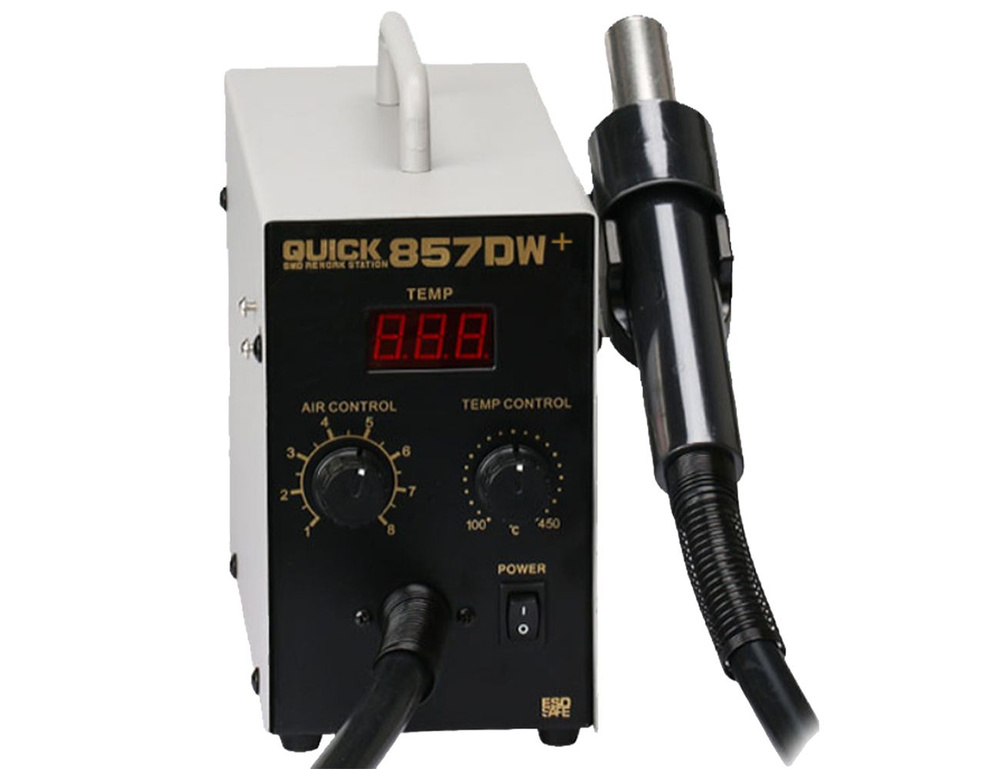 Термовоздушная паяльная станция (термофен) Quick 857D (W)+ ESD для ремонта микросхем, телефонов, SMD, #1