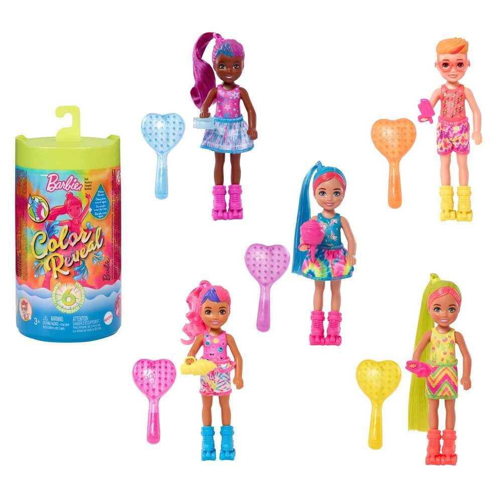 Кукла Mattel Barbie Color Reveal Неоновая серия Челси #1