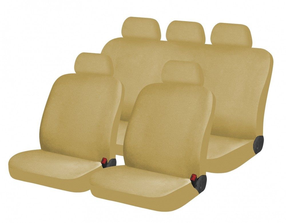 Универсальные чехлы на автомобильные сиденья CarFashion SOLID бежевый  #1