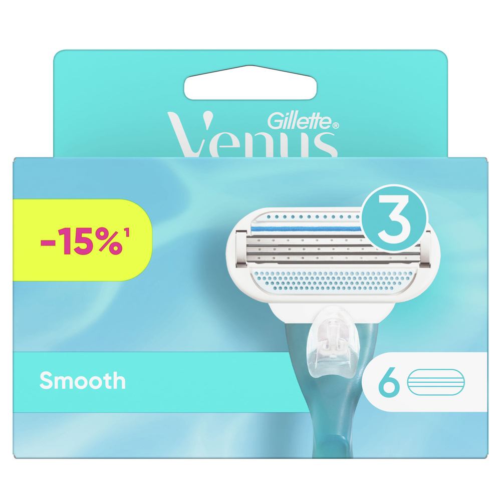 Gillette Venus Smooth Сменные кассеты для женской бритвы 6 шт #1