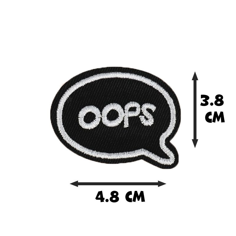 ТЕРМОАППЛИКАЦИЯ НА ОДЕЖДУ "OOPS", 4,8х3,8 см #1