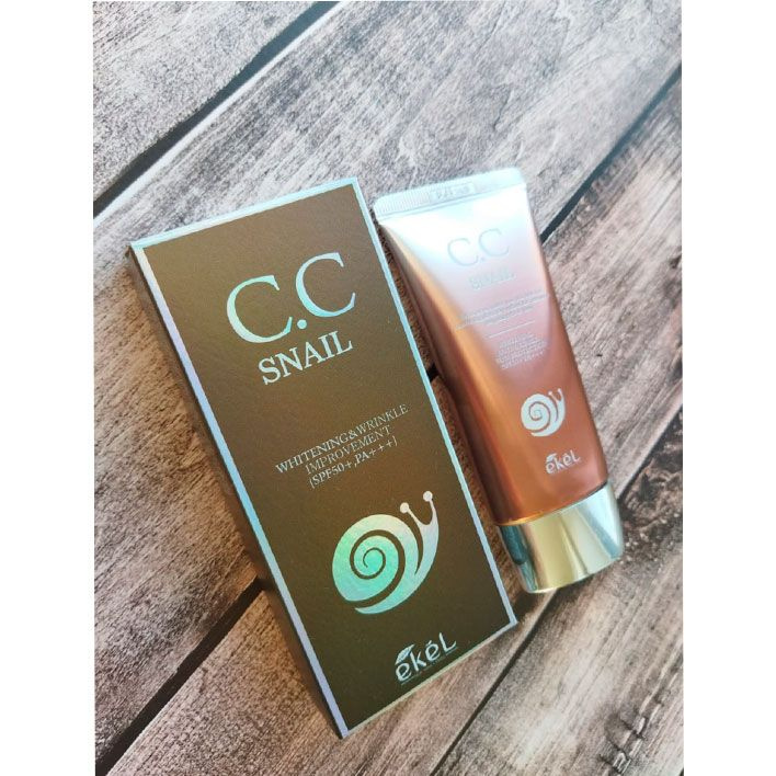 EKEL СС крем для лица с муцином улитки Snail CC Cream SPF50+ PA+++ Корея  #1