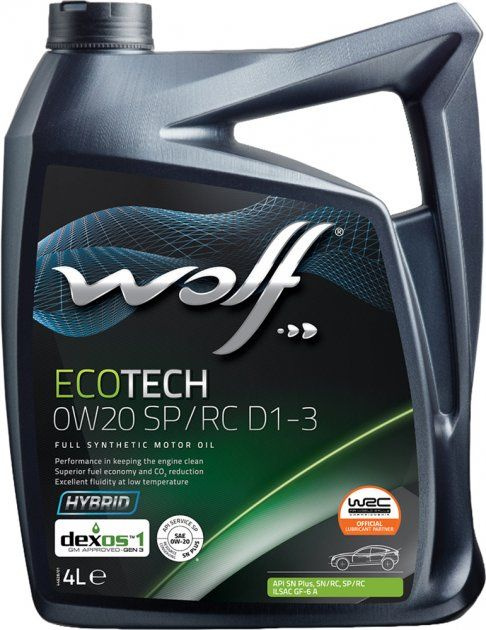 Wolf ecotech 0W-20 Масло моторное, Синтетическое, 4 л #1