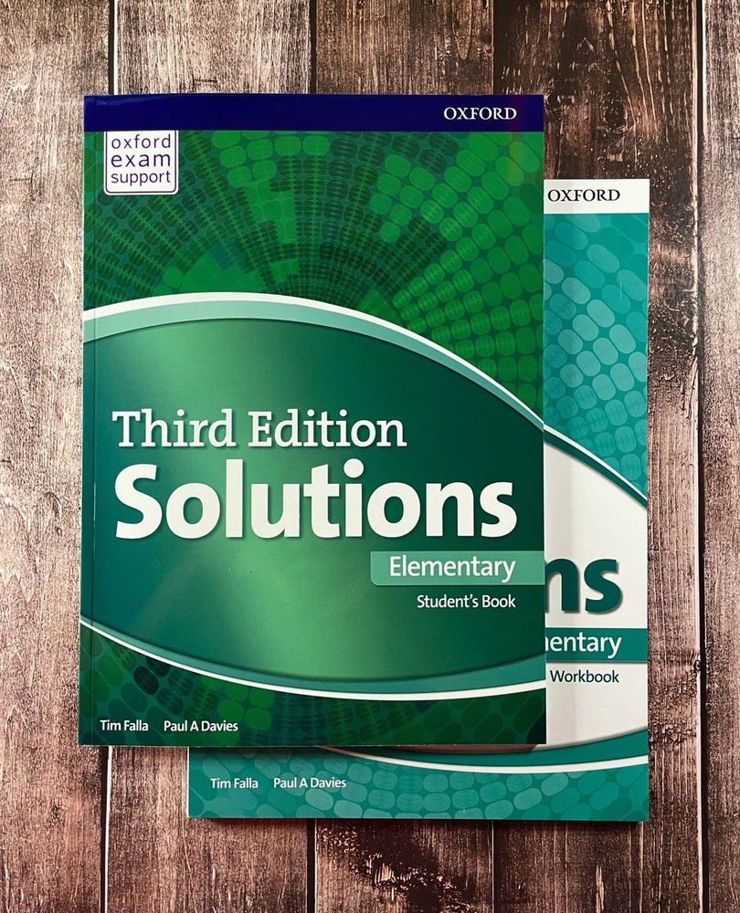 Solutions. Elementary. (Полный комплект) Student's Book+Workbook и онлайн код  #1