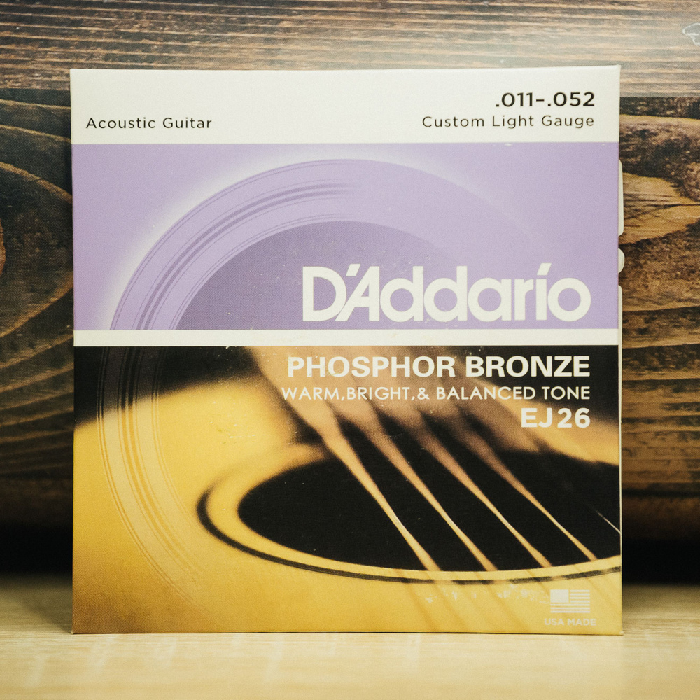 D'ADDARIO PHOSPHOR BRONZE EJ26 11-52 струны для акустической гитары #1