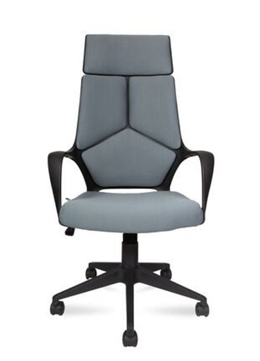Norden Компьютерное кресло IQ черный пластик / темно-серая ткань  #1