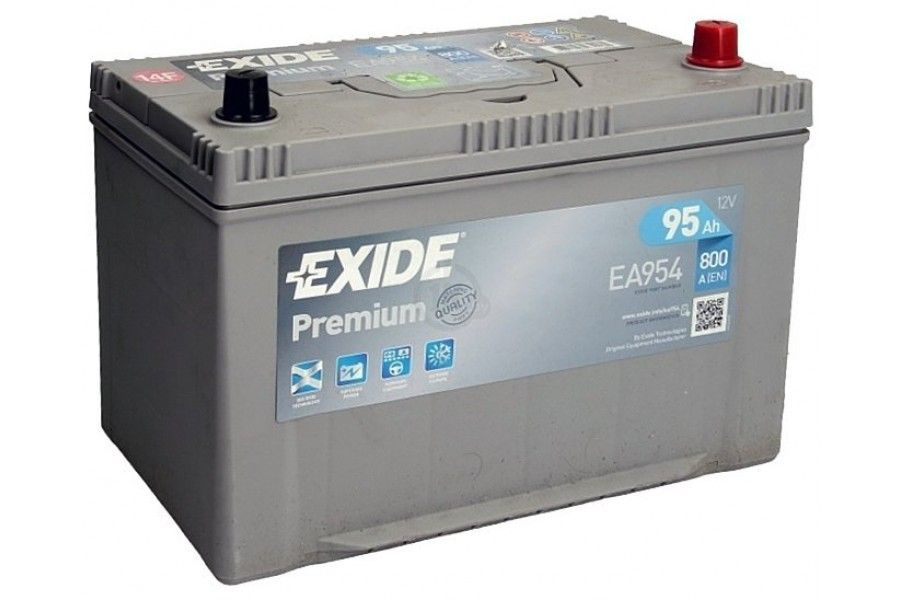 Аккумулятор автомобильный Exide Premium EA954 (95 A/h), 800A R+ #1