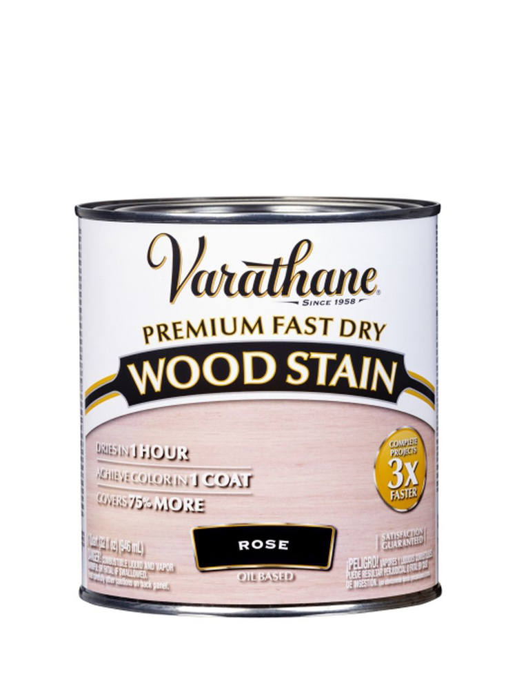 Масло для дерева тонирующее быстросохнущее Varathane Fast Dry Wood Stain 0,236 л. Цвет: Лепесток розы #1