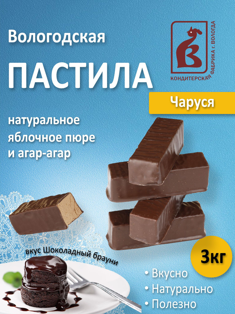 Пастила Вологодская "Чаруся" в шоколаде 3кг. #1