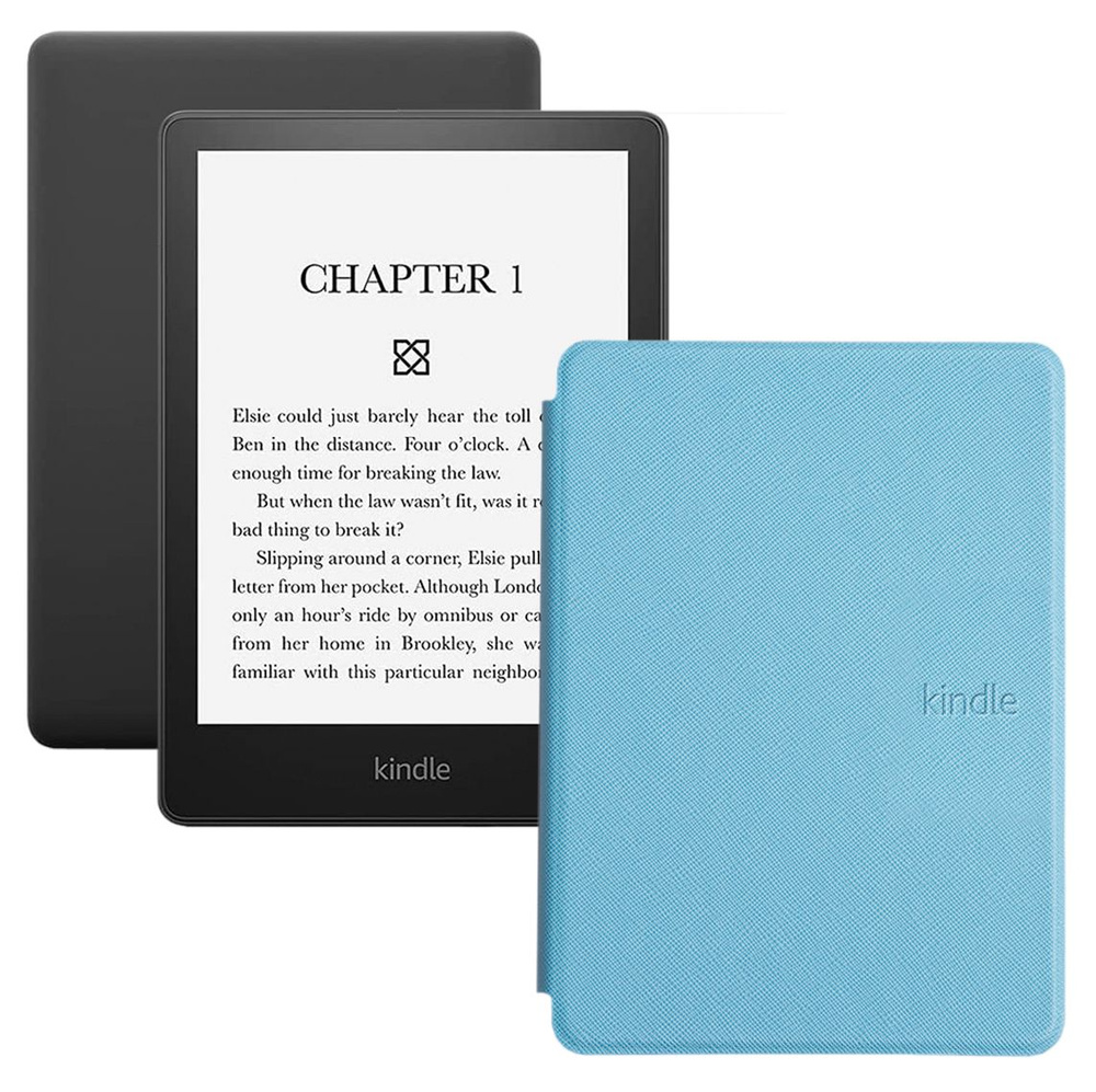 Amazon Kindle 6.8" Электронная книга PaperWhite 5 11-th gen 16Gb SO + обложка, голубой  #1