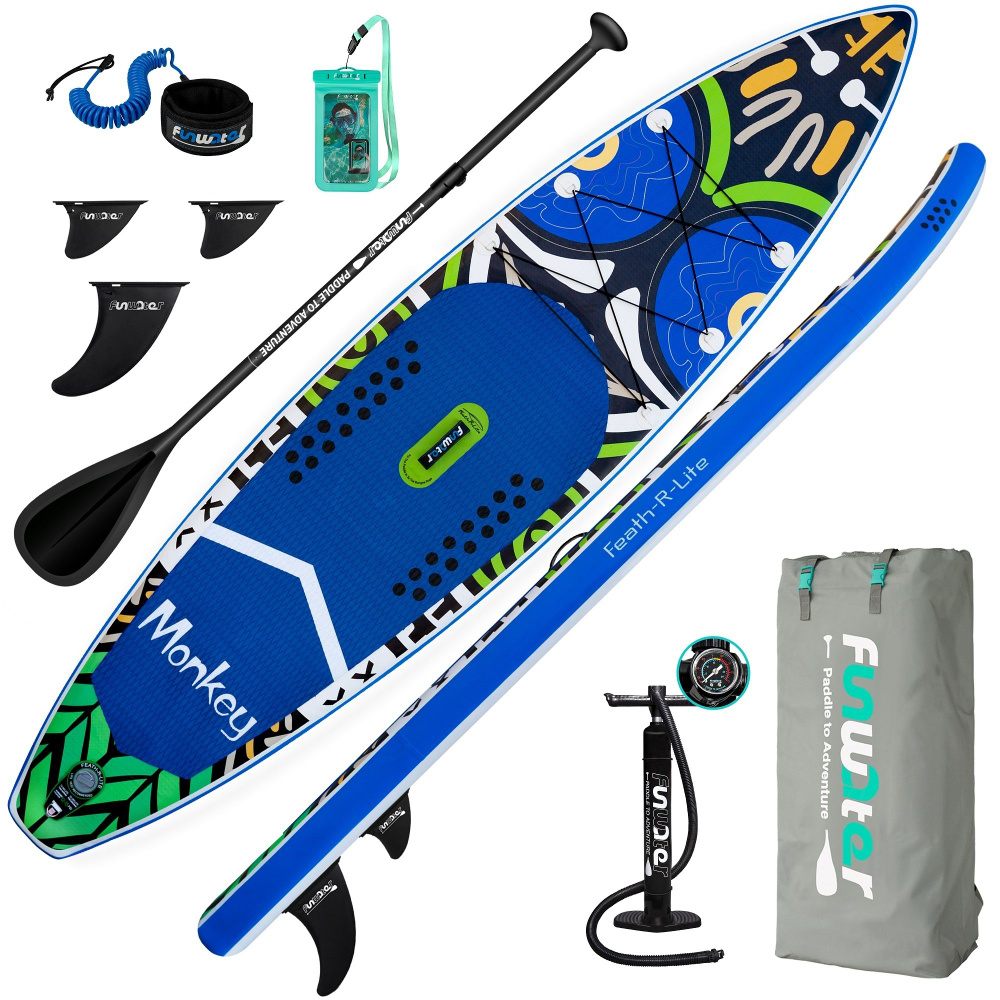 Надувная SUP-доска FunWater MONKEY 11' (335x83x15 см) Сап доска для плавания, для серфинга, Sup board, #1