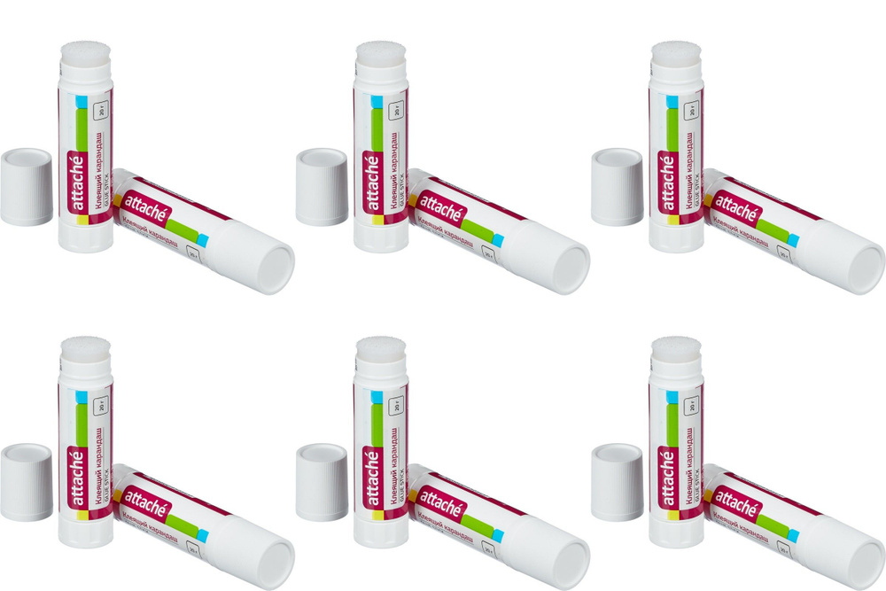 Attache Клей-карандаш Extra, 20 г, 6 шт - купить с доставкой по ...