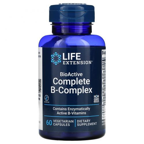 Life Extension, биоактивный В-комплекс, BioActive Complete B-Complex, 60 капсул  #1