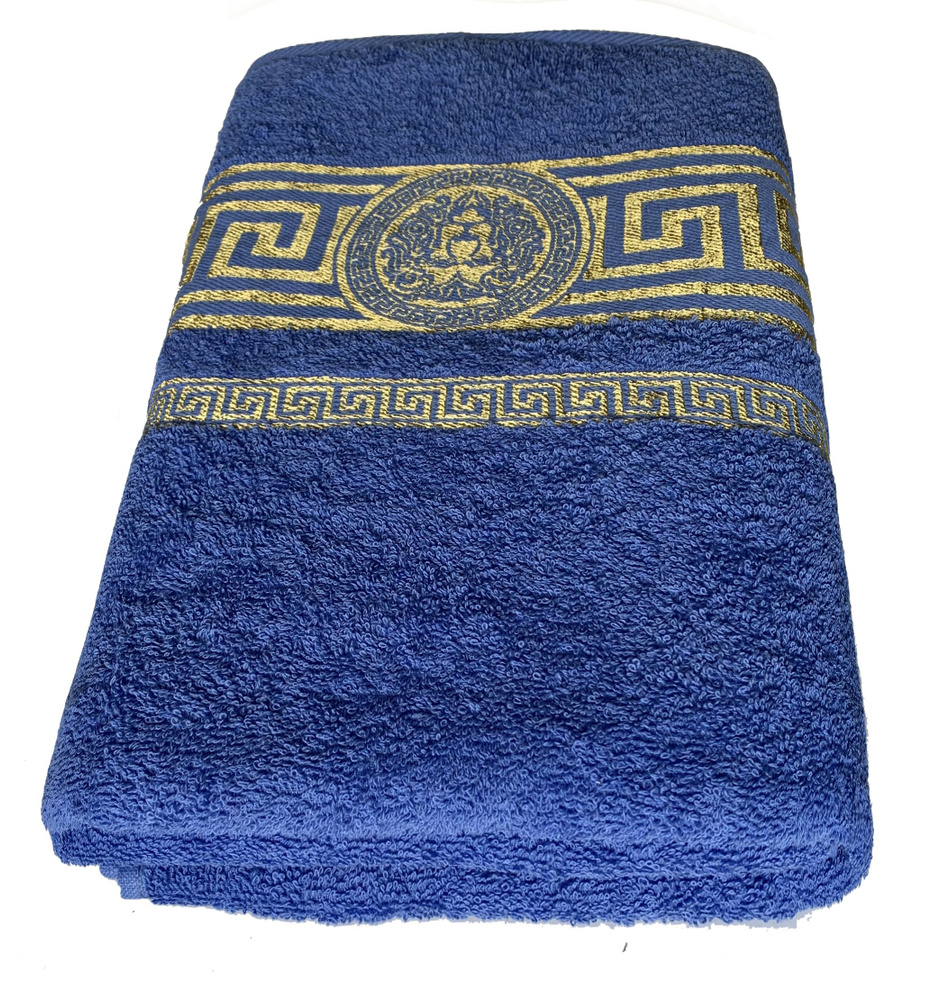 Вышневолоцкий текстиль Полотенце банное, Хлопок, 70x130 см, светло-синий  #1