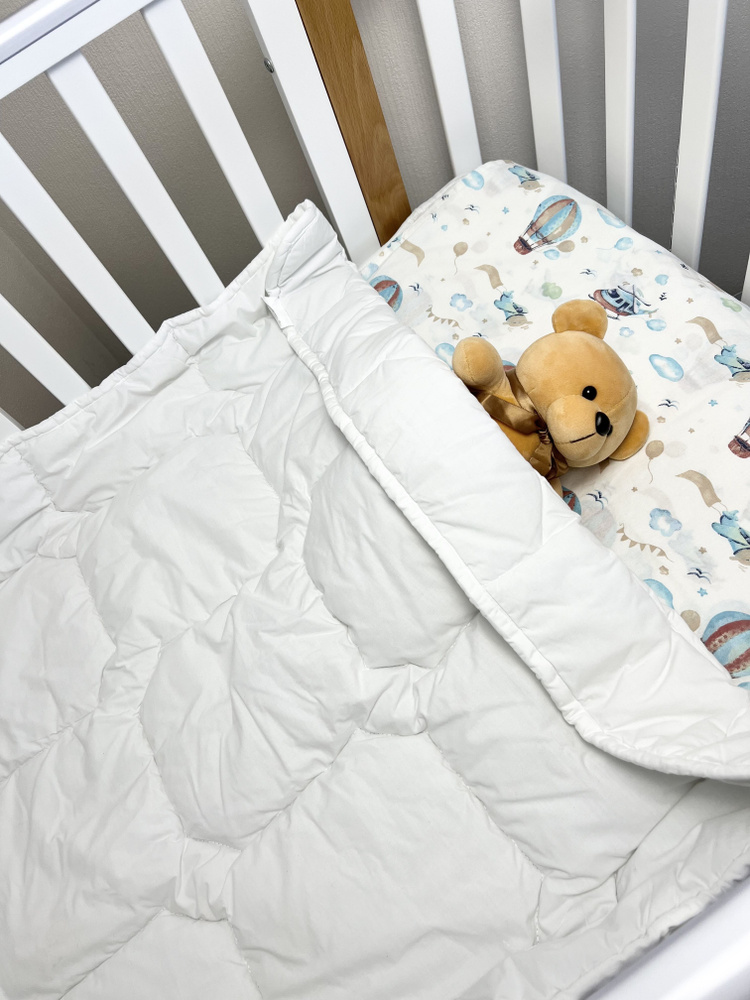 Одеяло детское 90х120 для новорожденных всесезонное микрофибра холлофан "Сиберия"  #1