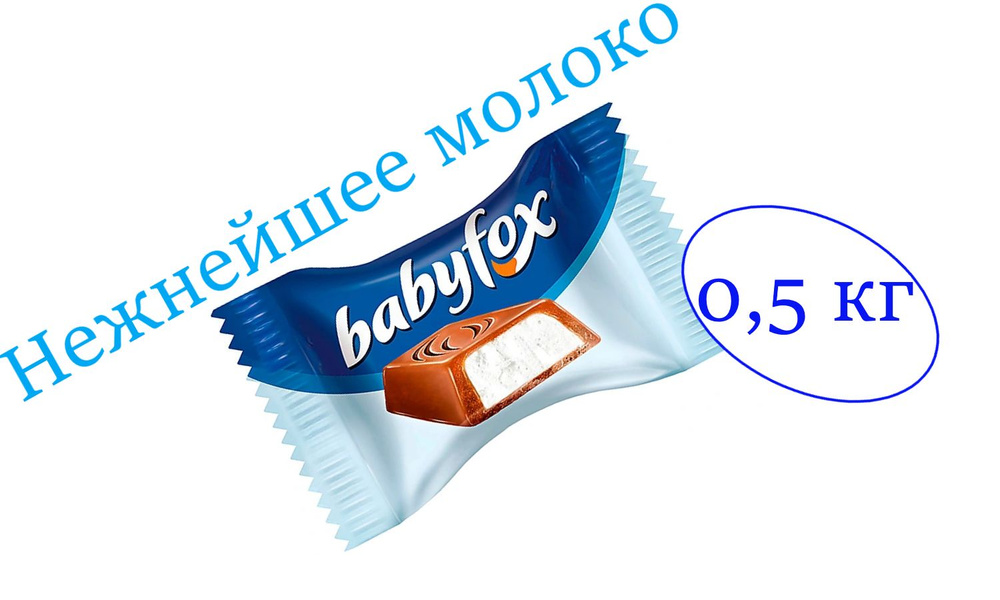 Конфеты-mini с молочной начинкой (упаковка 0,5 кг) BabyFox #1