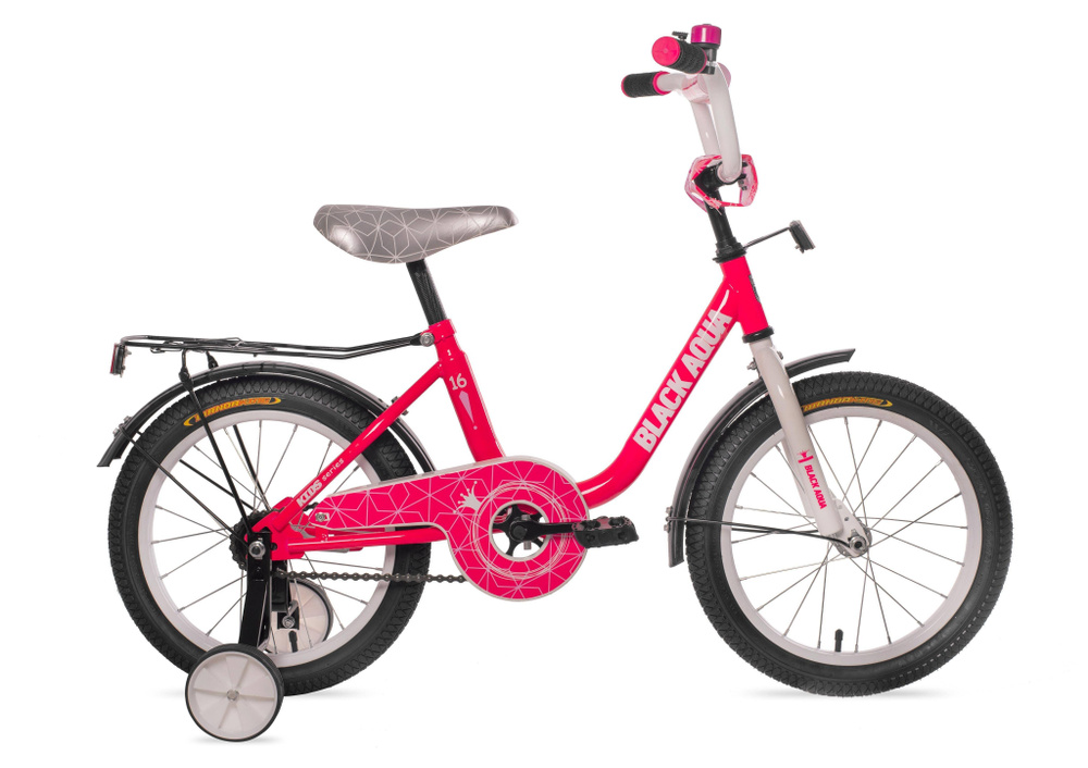 Детский велосипед Black Aqua 1403 розовый неон 14" стальная рама  #1