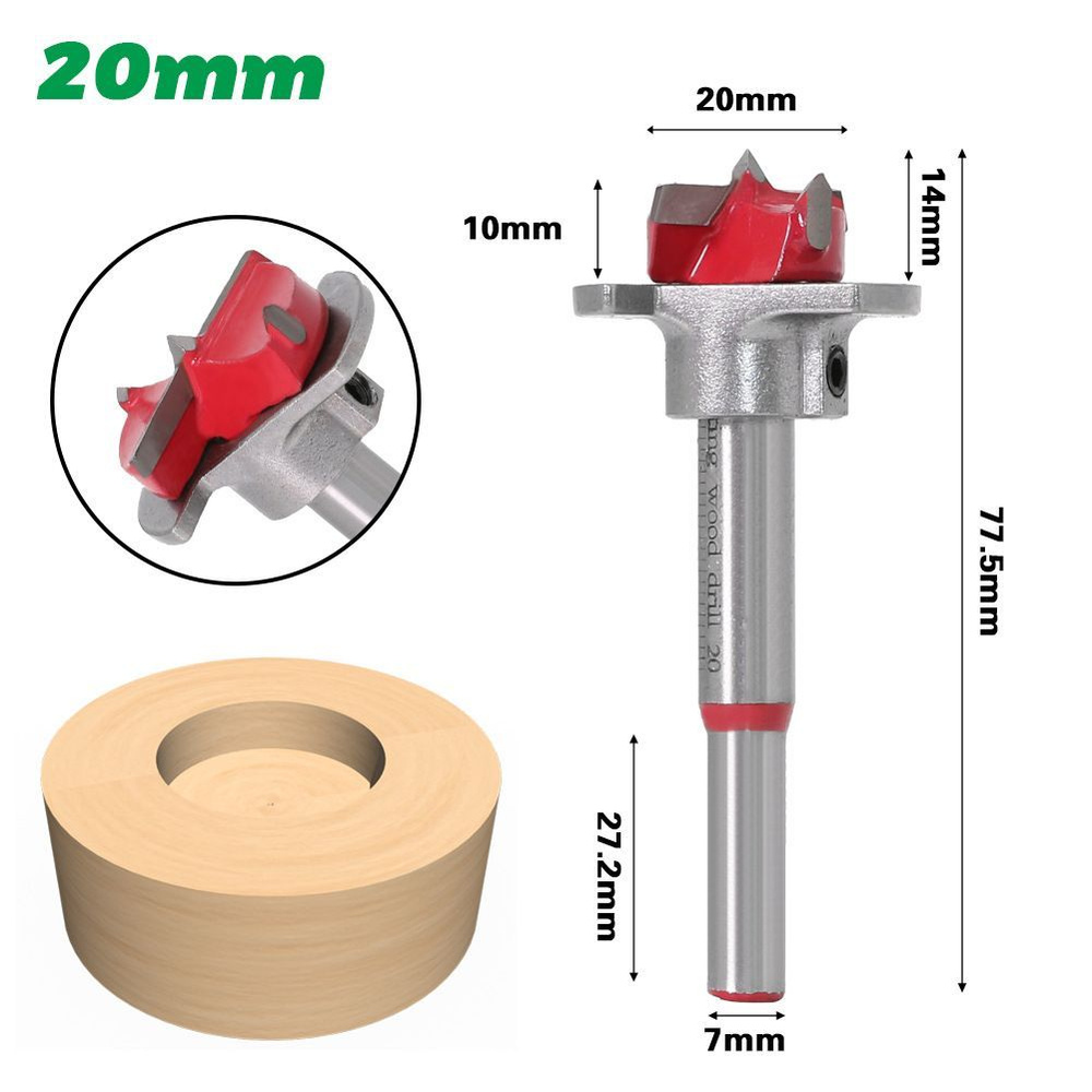 Сверло Форстнера 20 мм по дереву с ограничителем установки мебельных петель  #1