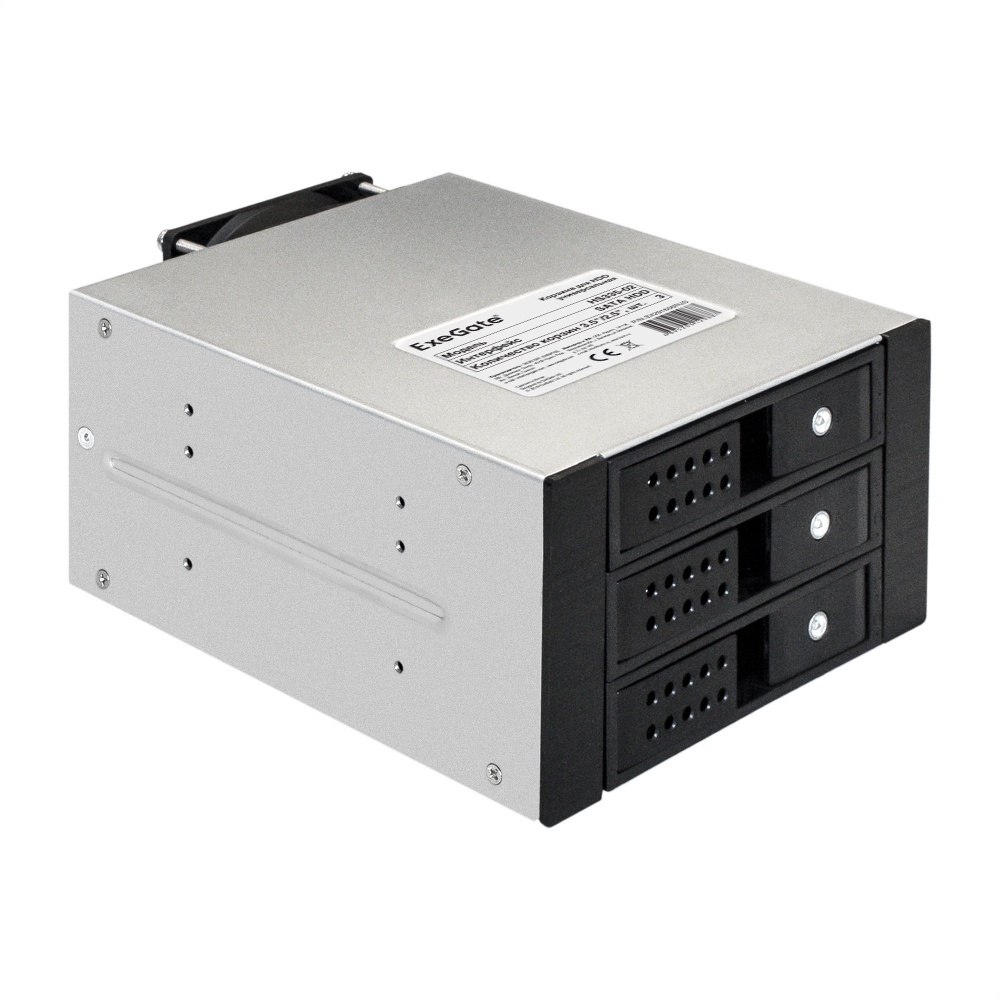 Корзина для HDD ExeGate HS335-02 (универсальная, на 3*3,5"/2.5" SATA HDD, занимает 2*5,25" отсека, RTL) #1