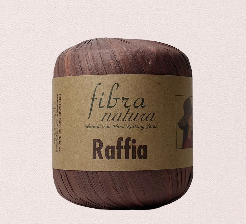 Пряжа Fibra Natura Raffia (116-03 Каштановый), 1 моток/40г, 90м/100% целлюлоза  #1