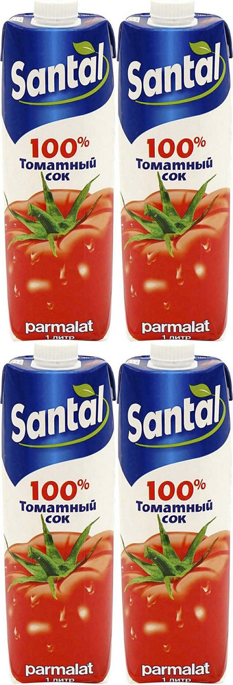 Сок Santal томатный 100%, комплект: 4 упаковки по 1 л #1