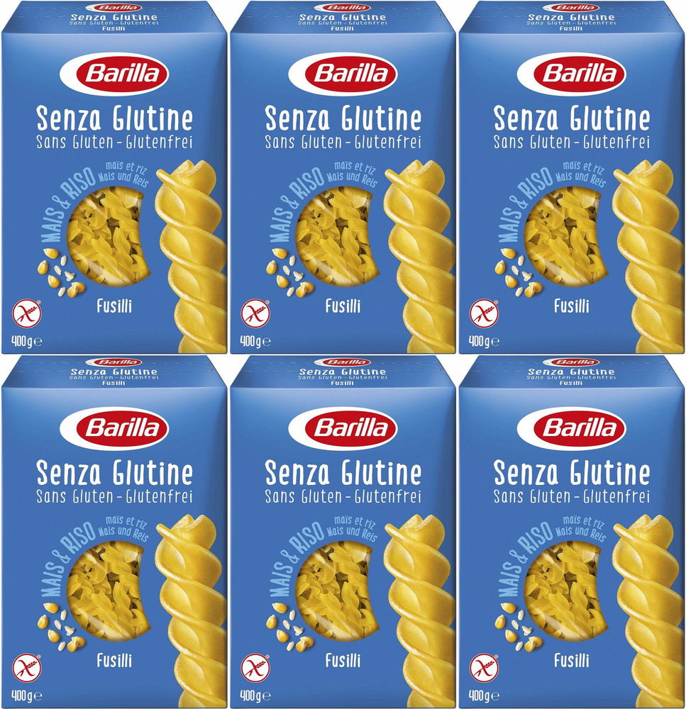 Макаронные изделия Barilla Fusilli без глютена Завитки, комплект: 6 упаковок по 400 г  #1