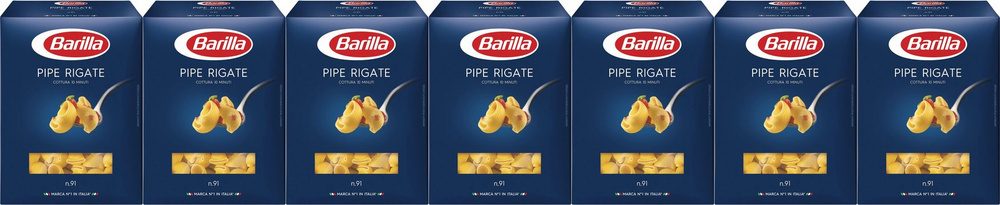 Макаронные изделия Barilla Pipe Rigate No 91 Улитки, комплект: 7 упаковок по 450 г  #1